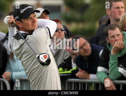 20.07.12 Lytham &AMP ; St Annes, Angleterre. England's Justin Rose en action au cours du deuxième tour de l'Open de Golf du Royal Lytham St Annes &AMP ; cours dans le Lancashire Banque D'Images