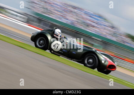 21 juillet 2012, Silverstone, UK Tony Bianchi et Nick Wigley's Allard Farrallac au cours de la Stirling Moss Trophy pour les voitures de sport d'avant '61 à Silverstone Classic 2012 Banque D'Images