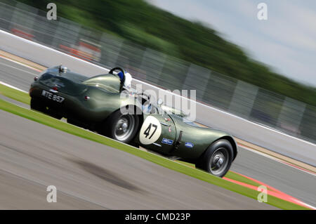 21 juillet 2012, Silverstone, UK Tony Bianchi et Nick Wigley's Allard Farrallac au cours de la Stirling Moss Trophy pour les voitures de sport d'avant '61 à Silverstone Classic 2012 Banque D'Images