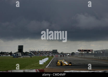 21 juillet 2012 - Edmonton, Alberta, Canada - IZOD Indycar Series, Edmonton Indy, Edmonton, AB, Canada, du 20 au 22 juillet 2012, l'équipe Penske, Helio Castroneves. (Crédit Image : © Ron Bijlsma/ZUMAPRESS.com) Banque D'Images