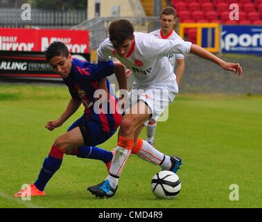 De l'action versus KSCA County Armagh County Armagh 2 Moscou Moscou KSCA 2 tasse lait tournoi junior, Shamrock Park, Portadown, N.Ireland 21/07/2012 CREDIT : LiamMcArdle.com Banque D'Images