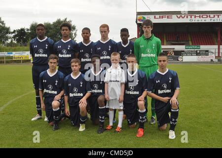 Tottenham Hotspur County Armagh 1 Tottenham Hotspur 1 tasse lait Premier tournoi, Shamrock Park, Portadown, N.Ireland 21/07/2012 CREDIT : LiamMcArdle.com Banque D'Images