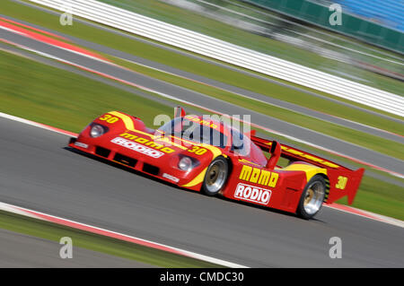 22 juillet 2012, Silverstone, Angleterre. Peter Garrod Nissan du NTPi90 pendant la course d'endurance du groupe C à Silverstone Classic 2012 Banque D'Images