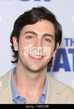 NICHOLAS BRAUN LA MONTRE. PREMIERE HOLLYWOOD LOS ANGELES CALIFORNIA USA 23 Juillet 2012 Banque D'Images