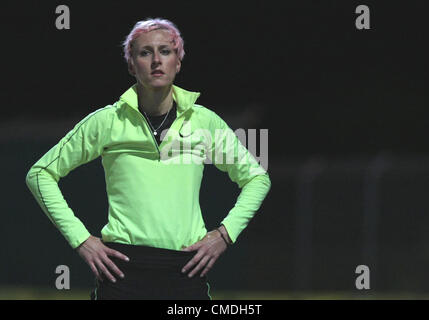 21.07.2012, à Pergine Valsugana, Italie. Ariane Friedrich (GER) participe à l'épreuve de saut élevé des femmes au cours de la réunion d'athlétisme 2012 à Pergine Valsugana, Italie Banque D'Images