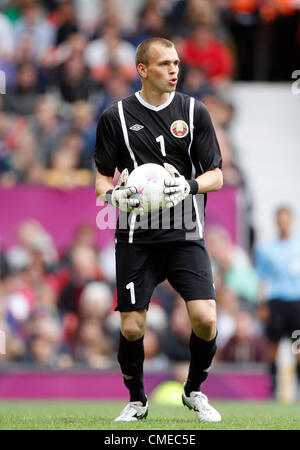 ALEKSANDR GUTOR BÉLARUS OLD TRAFFORD MANCHESTER EN ANGLETERRE 29 Juillet 2012 Banque D'Images