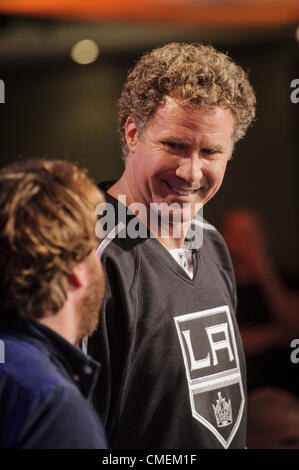 30 juillet 2012 - Toronto, Ontario, Canada - Acteurs Will Ferrell et Zach Galifianakis promu leur nouveau film ''La campagne email'' à nouveau.music.Live studio à Toronto (crédit Image : ©/ZUMAPRESS.com) Vidyashev Igor Banque D'Images