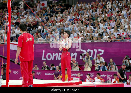 Yusuke Tanaka (JPN), le 30 juillet 2012 - La gymnastique artistique : men's team final barre horizontale dans North Greenwich Arena pendant les Jeux Olympiques de Londres en 2012 à Londres, au Royaume-Uni. (Photo de Koji Aoki/AFLO SPORT)