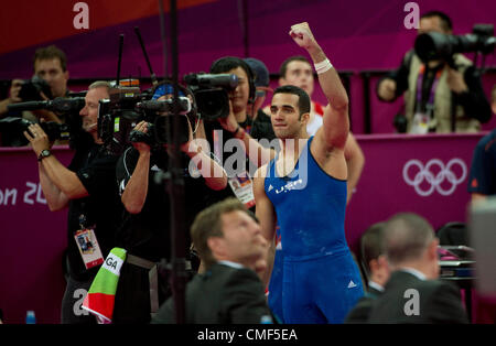 1 août, 2012 - Londres, Angleterre, Royaume-Uni - Men's Personne tout autour dans les Jeux Olympiques de Londres 20120 à l'Aquatics Centre sur 01 Août, 2012 à Londres, Royaume-Uni. (Crédit Image : © Paul Kitagaki Jr./ZUMAPRESS.com) Banque D'Images