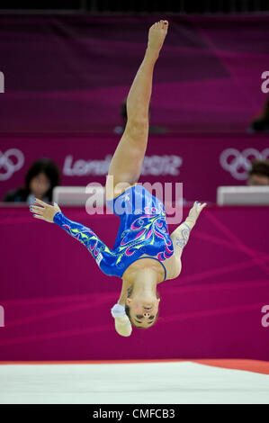 2 août 2012. Londres 2012. Concours Général Individuel finales 2.8.12 Womens North Greenwich Arena .Carlotta Ferlito Italie Banque D'Images