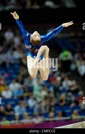 2 août 2012. Londres 2012. Concours Général Individuel finales 2.8.12 Womens North Greenwich Arena .Hannah Whelan de Grande-Bretagne Banque D'Images