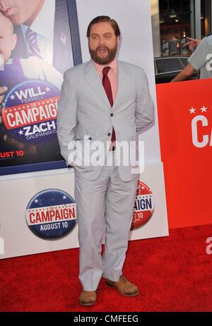 2 août 2012. Zach Galifianakis au niveau des arrivées pour la première campagne, le Grauman's Chinese Theatre, Los Angeles, CA 2 août 2012. Photo par : Dee Cercone/Everett Collection Banque D'Images