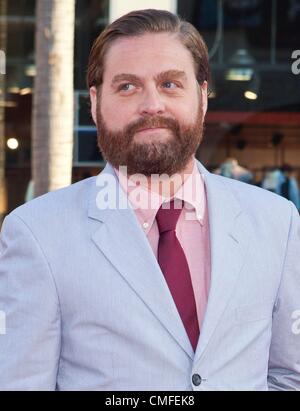 2 août 2012. Zach Galifianakis au niveau des arrivées pour la première campagne, le Grauman's Chinese Theatre, Los Angeles, CA 2 août 2012. Photo par : Emiley Schweich/Everett Collection Banque D'Images