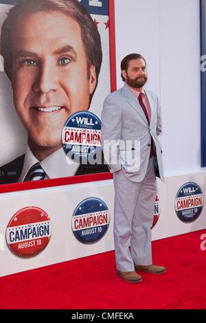 2 août 2012. Zach Galifianakis au niveau des arrivées pour la première campagne, le Grauman's Chinese Theatre, Los Angeles, CA 2 août 2012. Photo par : Emiley Schweich/Everett Collection Banque D'Images