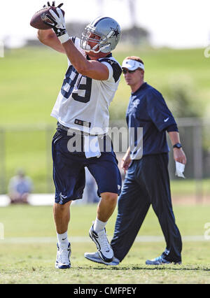 31 juillet 2012 - Arlington, Texas, États-Unis - Dallas Cowboys tight end John Phillips (89) dans l'action au Cowboys de Dallas 2012 Camp de formation qui a eu lieu au Marriott Inn résident de terrains de football à Oxnard, CA. (Crédit Image : © Dan Wozniak/ZUMAPRESS.com) Banque D'Images