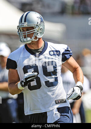 31 juillet 2012 - Arlington, Texas, États-Unis - Dallas Cowboys tight end John Phillips (89) dans l'action au Cowboys de Dallas 2012 Camp de formation qui a eu lieu au Marriott Inn résident de terrains de football à Oxnard, CA. (Crédit Image : © Dan Wozniak/ZUMAPRESS.com) Banque D'Images