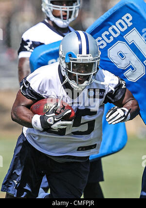 31 juillet 2012 - Arlington, Texas, États-Unis - Dallas Cowboys Lance running back Dunbar (25) dans l'action au Cowboys de Dallas 2012 Camp de formation qui a eu lieu au Marriott Inn résident de terrains de football à Oxnard, CA. (Crédit Image : © Dan Wozniak/ZUMAPRESS.com) Banque D'Images