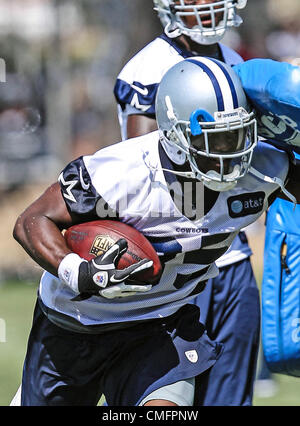 31 juillet 2012 - Arlington, Texas, États-Unis - Dallas Cowboys Lance running back Dunbar (25) dans l'action au Cowboys de Dallas 2012 Camp de formation qui a eu lieu au Marriott Inn résident de terrains de football à Oxnard, CA. (Crédit Image : © Dan Wozniak/ZUMAPRESS.com) Banque D'Images