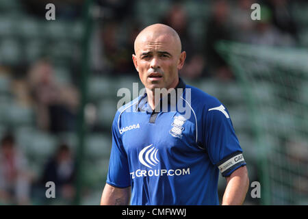 04.08.2012 Plymouth, en Angleterre. Birmingham Le Capitaine Stephen Carr en action lors de la pré-saison match amical entre Plymouth Argyle et Birmingham City a joué à la Maison du Parc. Banque D'Images