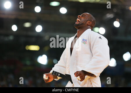 Teddy Riner (FRA), 3 août 2012 - Judo : Men's  +100kg au final au cours de l'ExCeL London Jeux Olympiques de 2012 à Londres, Royaume-Uni. (Photo de Daiju Kitamura/AFLO SPORT) [1045] Banque D'Images