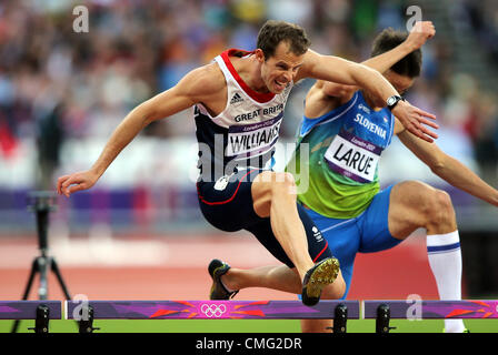 RHYS WILLIAMS Grande-bretagne LONDRES JEUX OLYMPIQUES DE 2012, 400m haies hommes STRATFORD, LONDRES, ANGLETERRE 04 août 2012 DIC8583 Banque D'Images