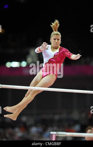 Londres 2012. Appareils individuels de gymnastique finales 6.8.12 North Greenwich Arena . Elisabeth Seitz Allemagne Banque D'Images