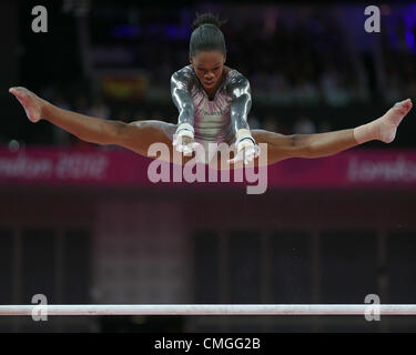 GABRIELLE DOUGLAS USA STRATFORD Londres Angleterre 06 Août 2012 Banque D'Images