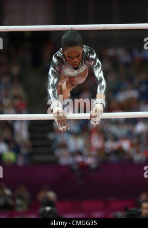 GABRIELLE DOUGLAS USA STRATFORD Londres Angleterre 06 Août 2012 Banque D'Images