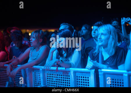 SIBENIK, CROATIE, jeudi 9 août, 2012. Les bêtes sauvages se produisent au Festival de musique d'été Terraneo Eco en Sibenik, Croatie. Banque D'Images