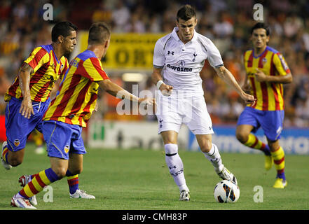 03.03.2009 match amical pré saison - Valencia CF vs Tottenham Hotspurs - Estadio MESTALLA, Valence, Espagne - Gareth Bale en action. Banque D'Images