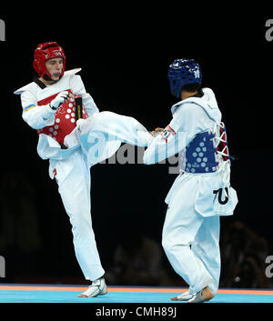 SERVET TAZEGUL V HRYHORI HUSAR TURQUIE UKRAINE EXCELL ARENA Londres Angleterre 09 Août 2012 Banque D'Images