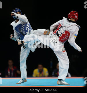 SERVET TAZEGUL V HRYHORI HUSAR TURQUIE UKRAINE EXCELL ARENA Londres Angleterre 09 Août 2012 Banque D'Images