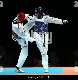 SERVET TAZEGUL V HRYHORI HUSAR TURQUIE UKRAINE EXCELL ARENA Londres Angleterre 09 Août 2012 Banque D'Images