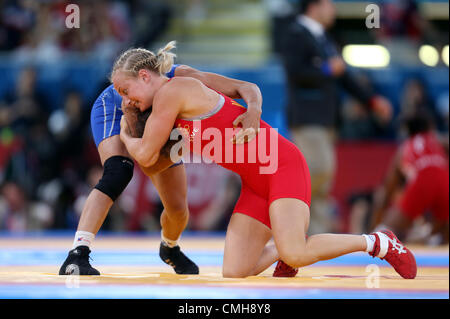 SOFIA MATTSSON V MARWA AMRI V SUÈDE TUNISIE EXCELL ARENA Londres Angleterre 09 Août 2012 Banque D'Images