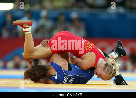 SOFIA MATTSSON V MARWA AMRI V SUÈDE TUNISIE EXCELL ARENA Londres Angleterre 09 Août 2012 Banque D'Images