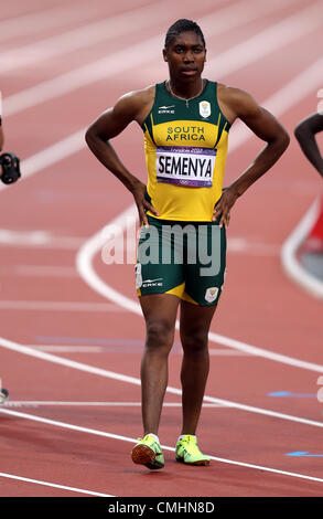 ROULETTE SEMENYA AFRIQUE DU SUD LONDRES 2012 JEUX OLYMPIQUES, FEMMES 800 M FINAL STRATFORD, LONDRES, ANGLETERRE 11 AOÛT 2012 Banque D'Images