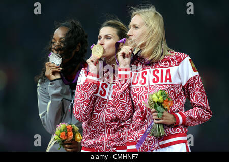 BRIGETTA BARRETT, ANNA CHICHEROVA & SVETLANA SHKOLINA LONDRES 2012 JEUX OLYMPIQUES Banque D'Images