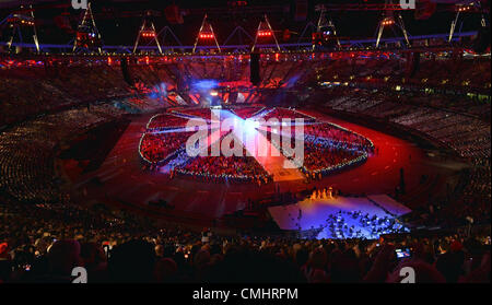 12Th Aug 2012. 12.08.2012. Londres, Angleterre Une vue générale dans le stade olympique lors de la cérémonie de clôture des Jeux Olympiques de 2012 à Londres, Londres, Grande-Bretagne, 12 août 2012. Banque D'Images