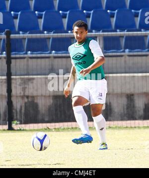 PIETERMARITZBURG, AFRIQUE DU SUD - le 14 août, Peter Petersen au cours de l'Maritzburg united media open day at Harry Gwala Stadium le 14 août 2012 à Pietermaritzburg, Afrique du Sud Photo par Anesh Debiky / Images Gallo Banque D'Images