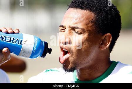 PIETERMARITZBURG, AFRIQUE DU SUD - le 14 août, Peter Petersen au cours de l'Maritzburg united media open day at Harry Gwala Stadium le 14 août 2012 à Pietermaritzburg, Afrique du Sud Photo par Anesh Debiky / Images Gallo Banque D'Images