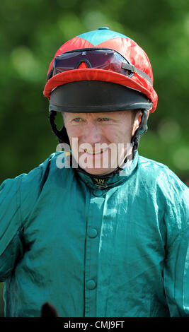 JOE FANNING PONTEFRACT JOCKEY HIPPODROME PONTEFRACT ANGLETERRE 08 Août 2012 Banque D'Images