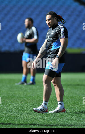 17Th Aug 2012. 23.01.2004 Sydney, Australie.All Blacks Ma'a Nonu centre au cours de la session de formation des capitaines exécuter avant l'Investec Rugby Championship entre Australie et Nouvelle-Zélande à l'ANZ Stadium, Sydney. Banque D'Images