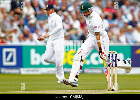 17Th Aug 2012. 17/08/2012 Londres, Angleterre. L'Afrique du Sud Dale Steyn exécute un seul pendant le troisième test-match Investec international cricket entre l'Angleterre et l'Afrique, a joué au Lords Cricket Ground : crédit obligatoire : Mitchell Gunn / sportsphotographer.eu / Alamy Live News Banque D'Images