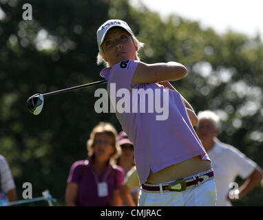 Denham, Grand Londres, Royaume-Uni. Août 18th, 2012. England's Melissa Reid en action au cours de la troisième et dernière ronde de la FSI Handa Chers British Masters événement au Buckinghamshire Golf Club. Banque D'Images