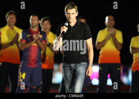 20.08.2012. Barcelone, Espagne. L'entraîneur de Barcelone Tito Vilanova lors du Trophée Gamper friendly match de foot - FC Barcelona v UC Sampdoria au Camp Nou, Barcelona, Espagne Banque D'Images