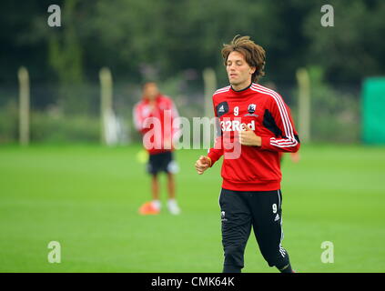 Sur la photo : Michu. Le mardi 21 août 2012 Re : Barclay's Premier League Swansea City Football Club formation à Llandarcy, dans le sud du Pays de Galles, Royaume-Uni. Credit : D Legakis / Alamy Live News Banque D'Images