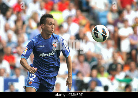 19.08.2012 Madrid, Espagne. La Liga football Real Madrid vs Valencia CF - Joao Pereira Banque D'Images