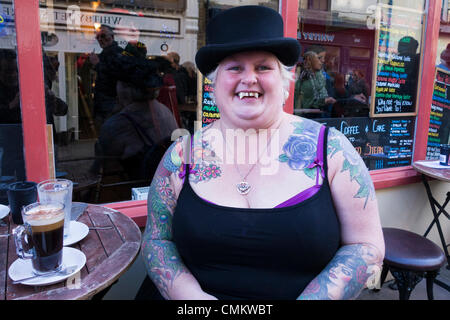 Whitby Goth Week-end, novembre 2013, Whitby, North Yorkshire, England, UK Banque D'Images