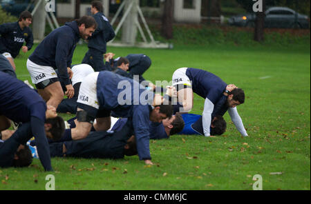 Londres, Royaume-Uni. 05 nov., 2013. Session de formation de l'Argentine à Teddington terrain de sport à Londres. Credit : Action Plus Sport/Alamy Live News Banque D'Images