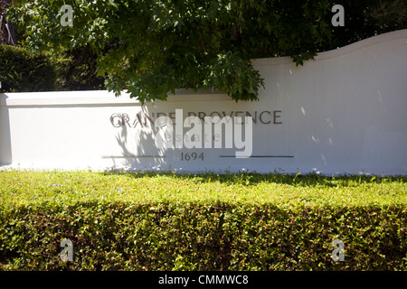 Grande Provence en Franschhoek - Afrique du Sud Banque D'Images